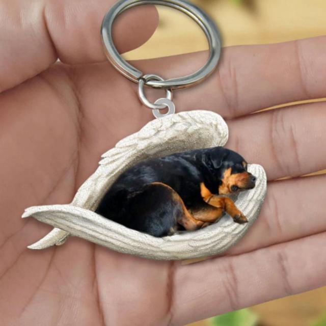 Dog Sleeping Angel Keychains - My Best Home Store