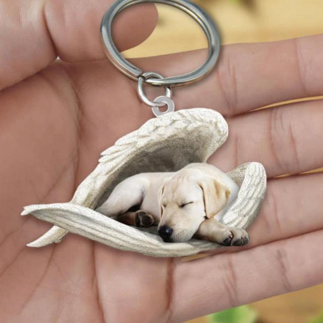Dog Sleeping Angel Keychains - My Best Home Store
