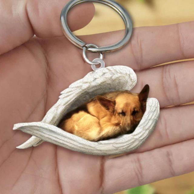 Dog Sleeping Angel Keychains - My Best Home Store