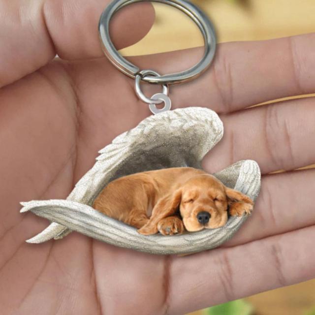 Dog Sleeping Angel Keychains - My Best Home Store