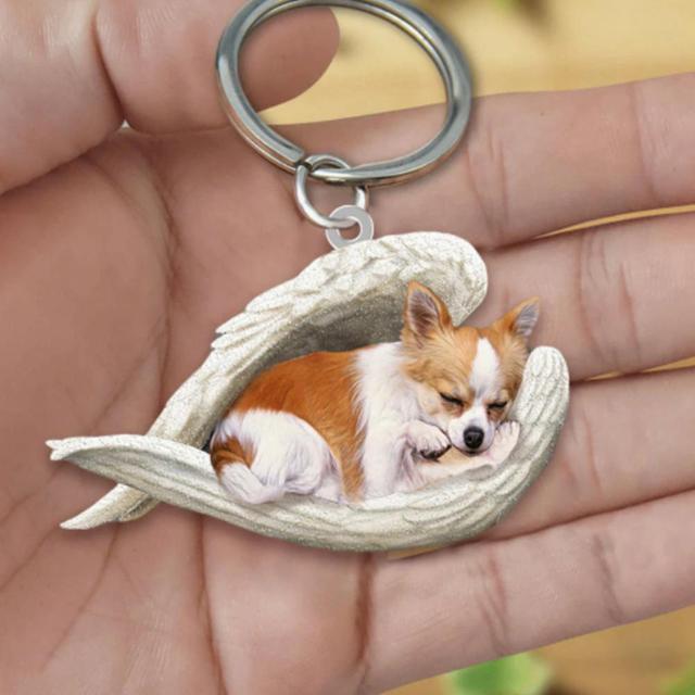 Dog Sleeping Angel Keychains - My Best Home Store