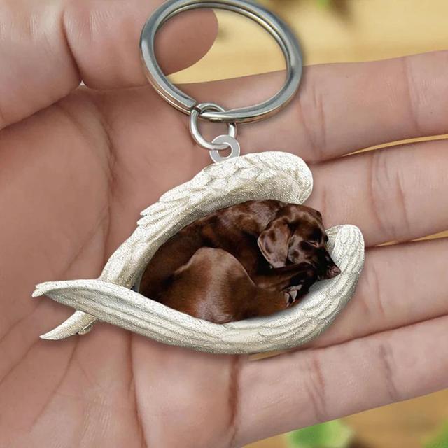 Dog Sleeping Angel Keychains - My Best Home Store