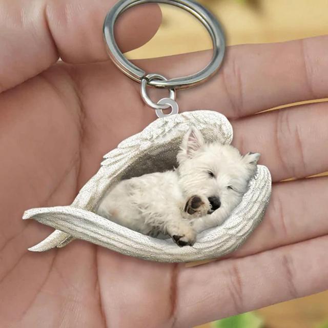 Dog Sleeping Angel Keychains - My Best Home Store