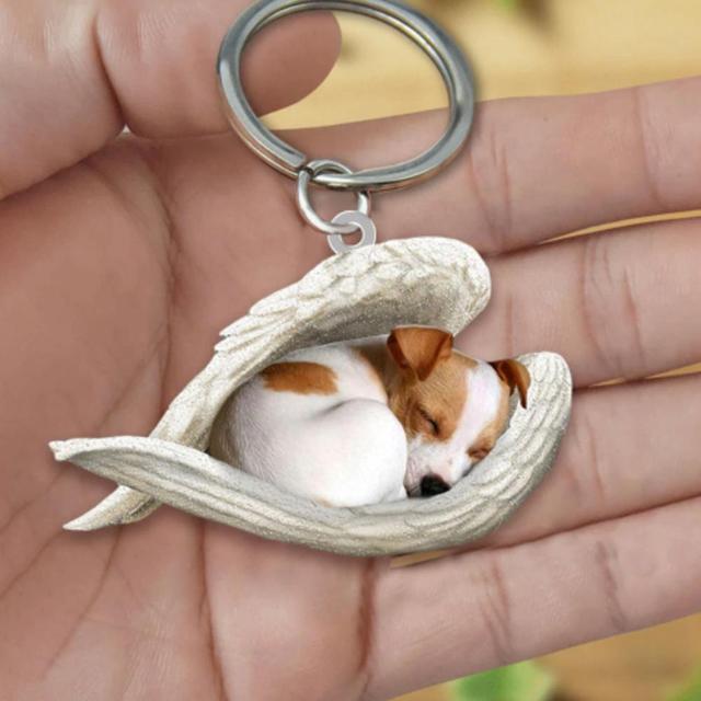 Dog Sleeping Angel Keychains - My Best Home Store