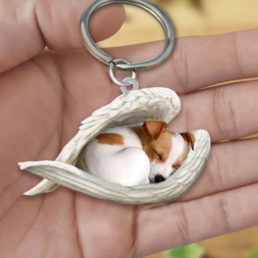 Dog Sleeping Angel Keychains - My Best Home Store